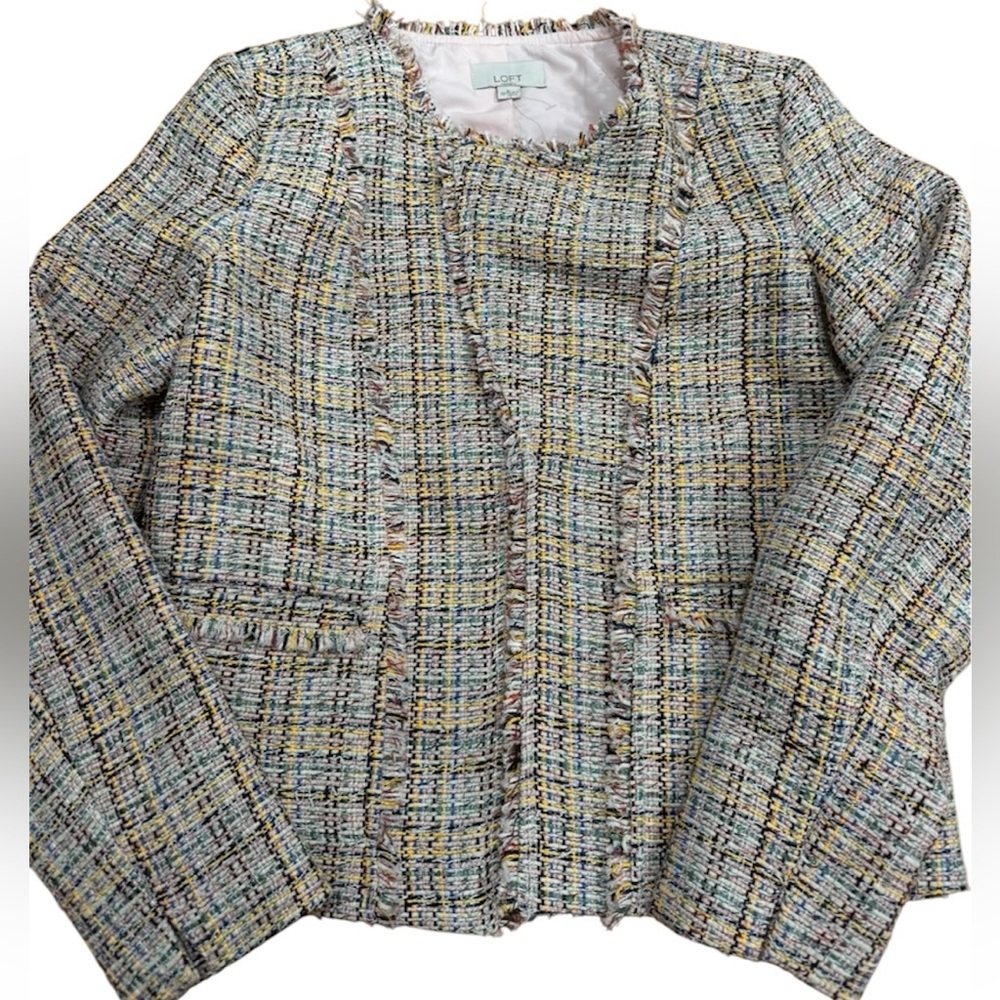 LOFT Colorful Tweed Blazer